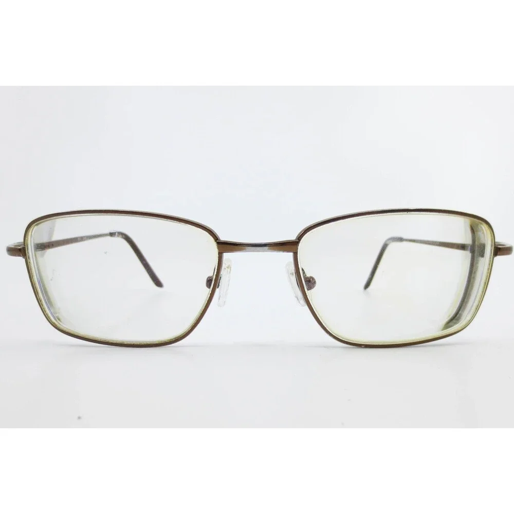 Saki Japan Handmade MOD.317 Brown Metal Rectangular Eyeglass Frames 52-18-145